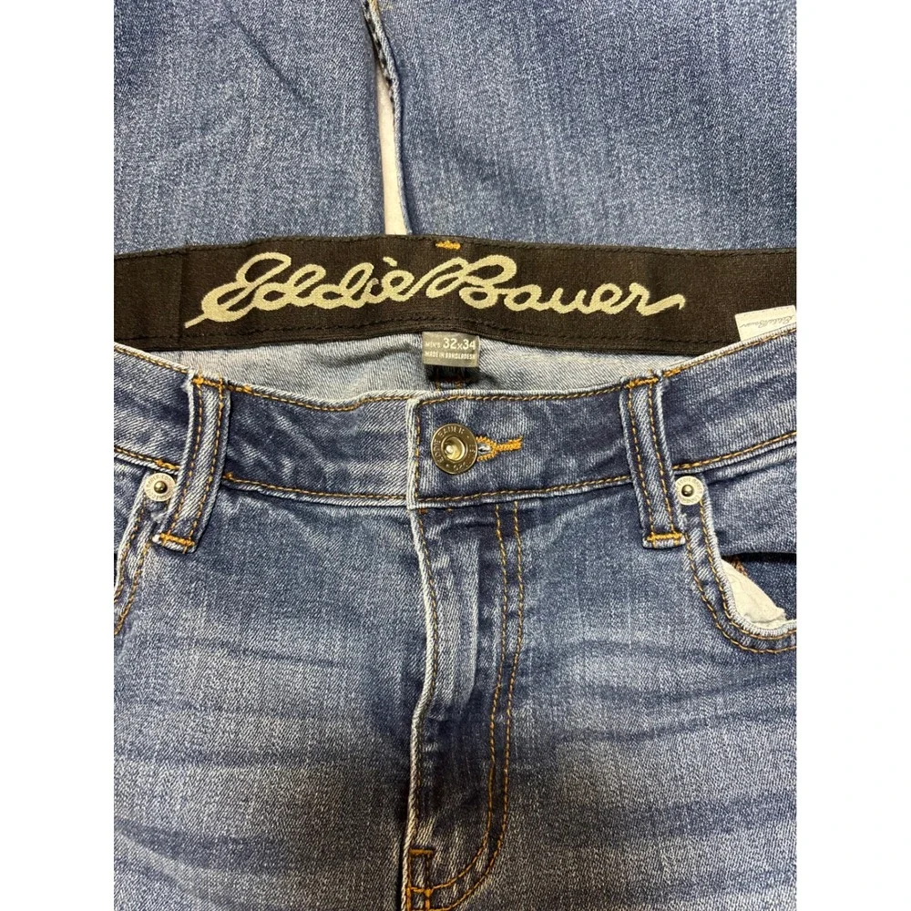 Eddie Bauer‎ Mens Jeans 32W x 34L Blue Denim Straight Leg Casual Pants